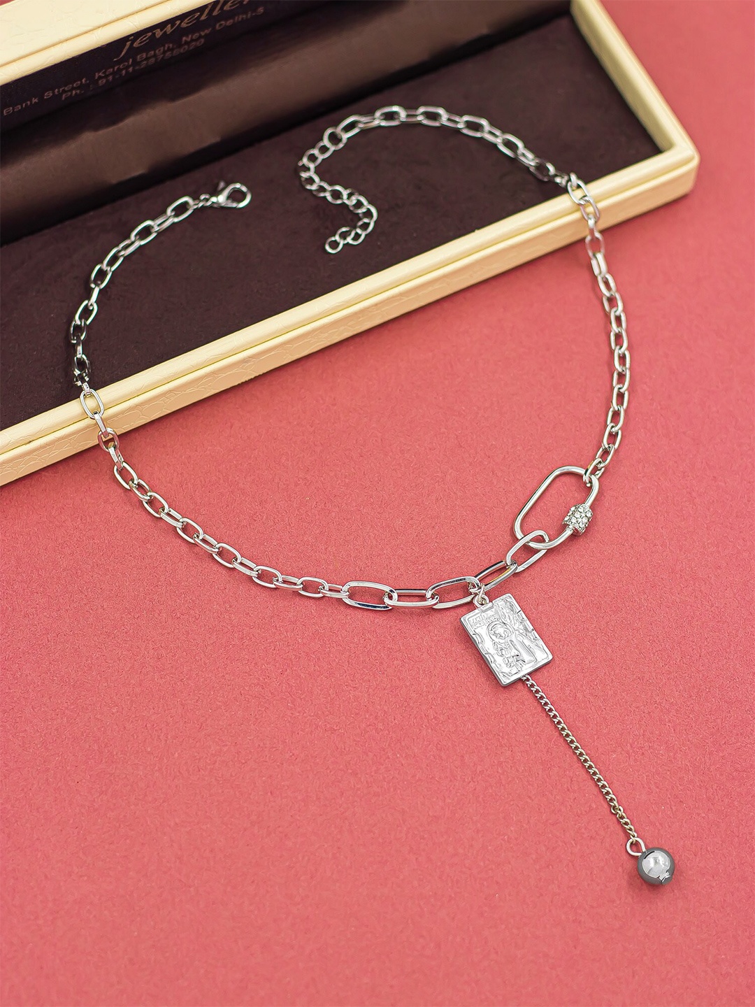 

Bellofox Silver-Toned Silver-Plated Necklace