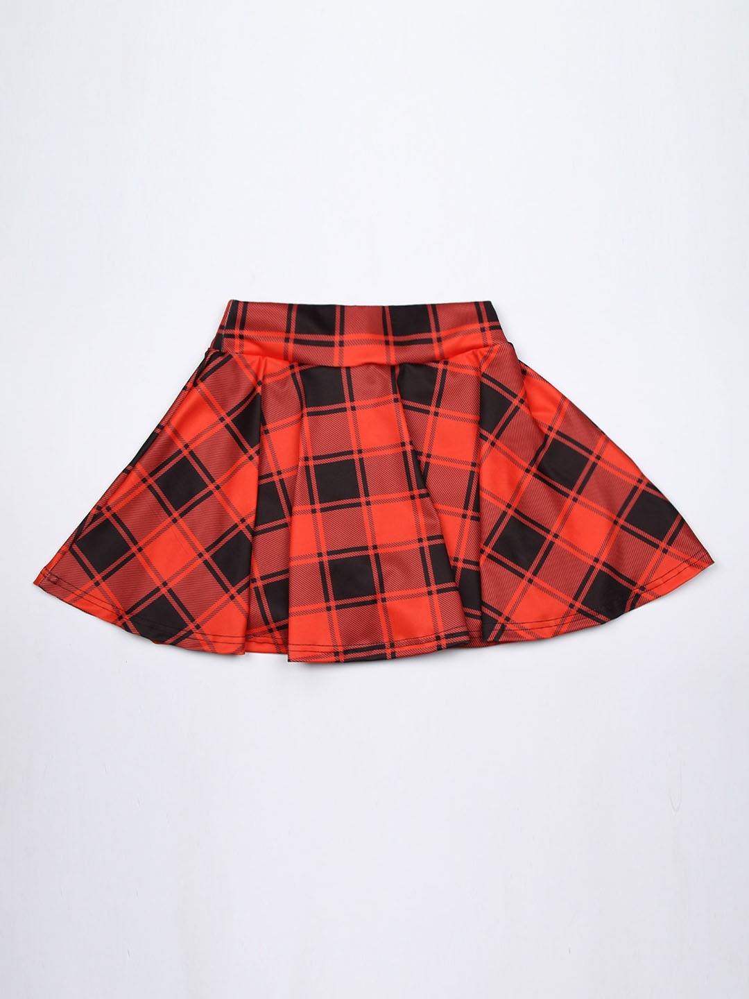 

BAESD Girls Checked A-Line Skirt, Red