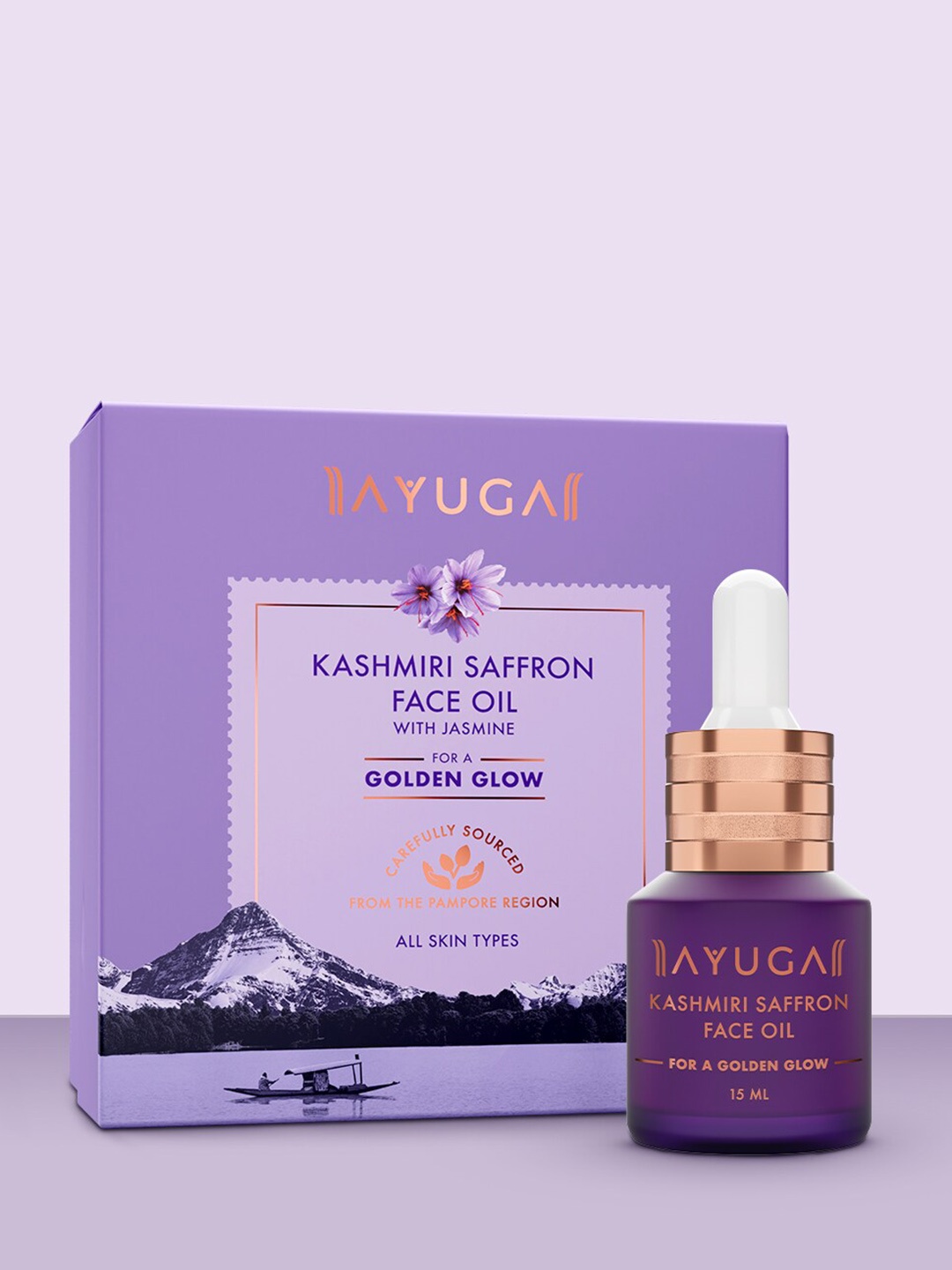 

Ayuga Kashmiri Saffron Face Oil With Jasmine - 15ml, Purple