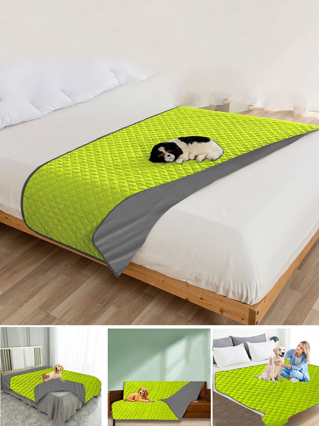 

Adbeni Cotton Waterproof Reusable Pets Pee Pads, Green