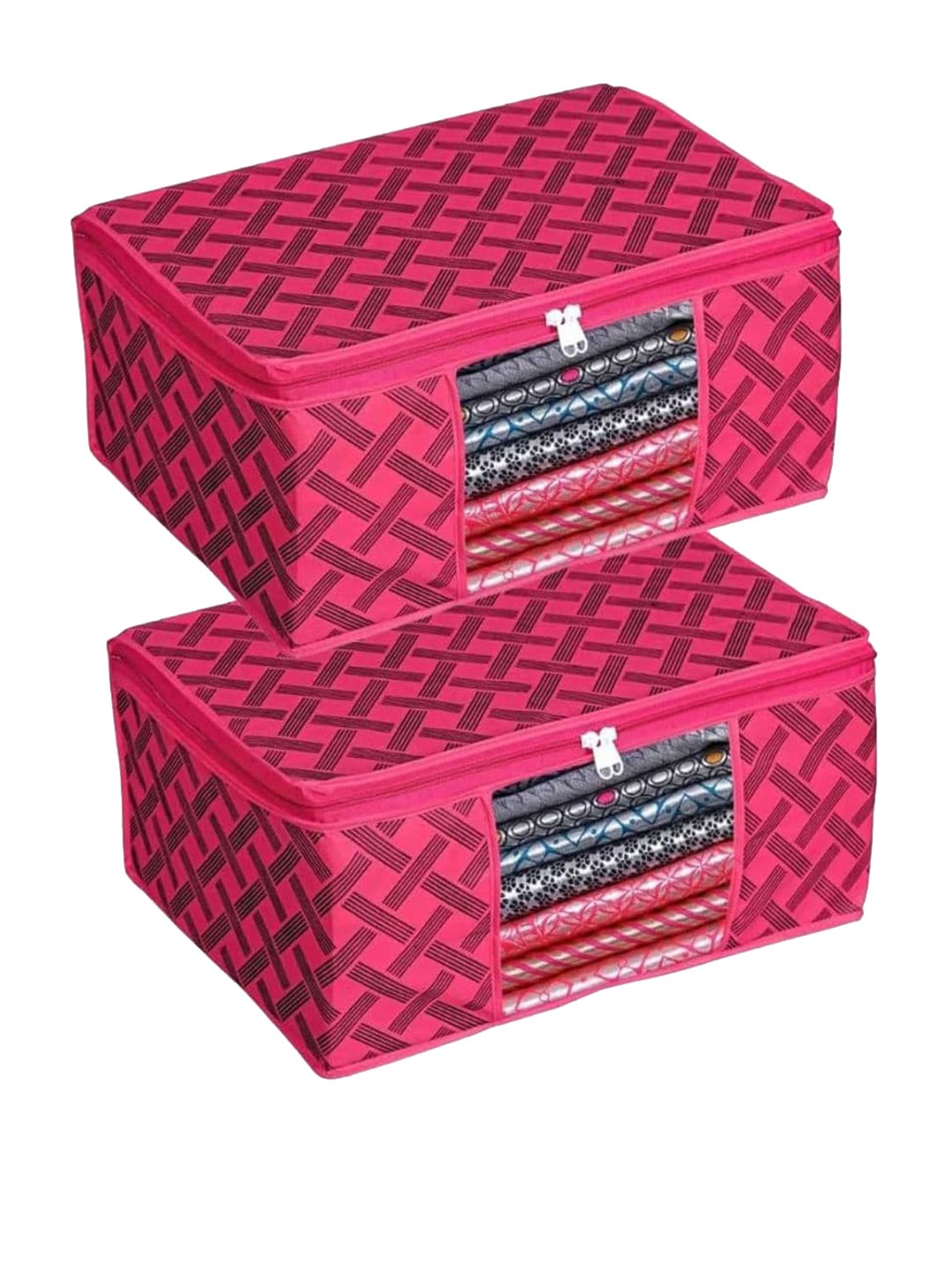 

Home Decor Expert Red 2 Pieces Printed Saree Organisers