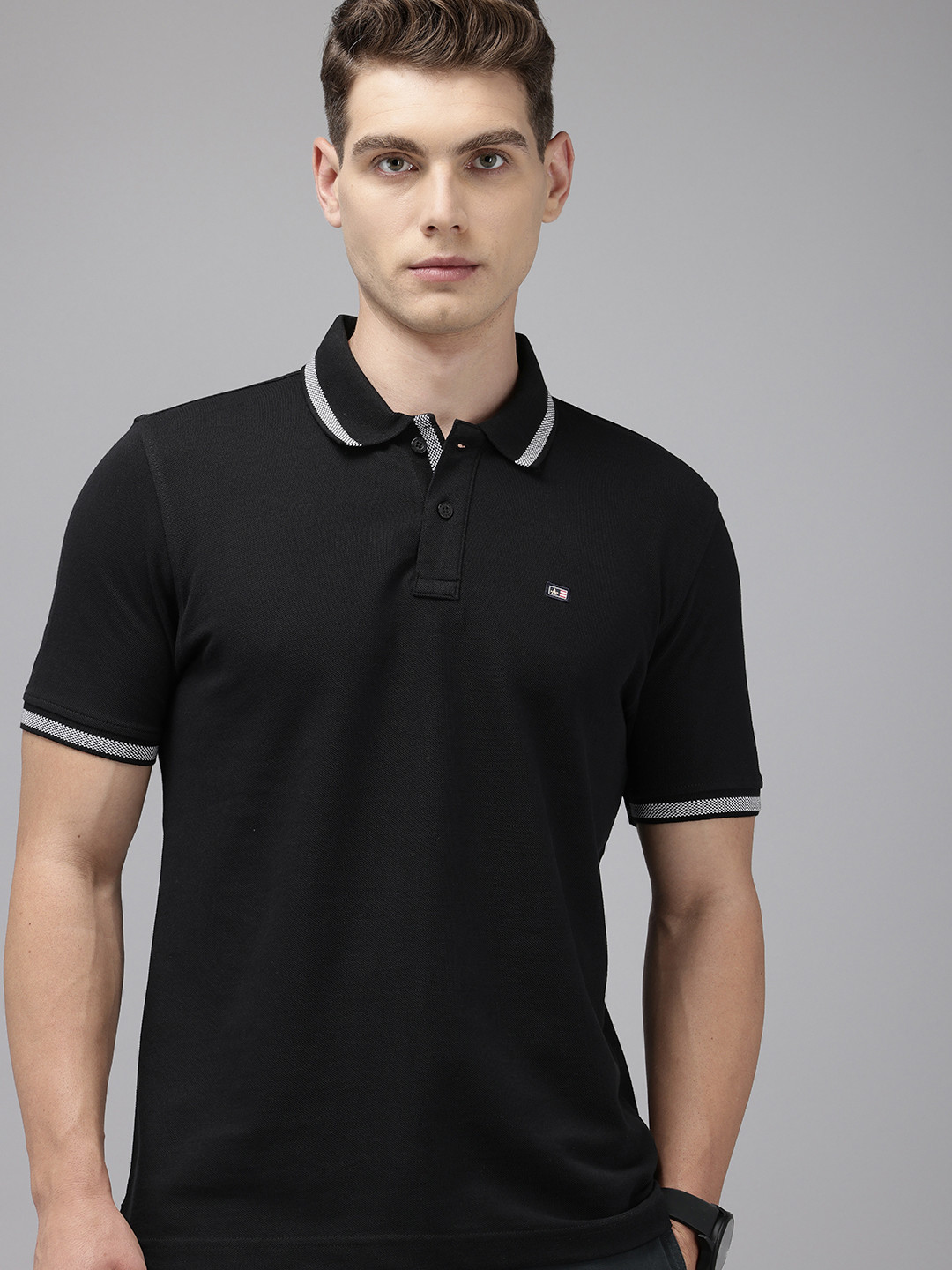 

Arrow Men Polo Collar Sport Pure Cotton T-shirt, Black