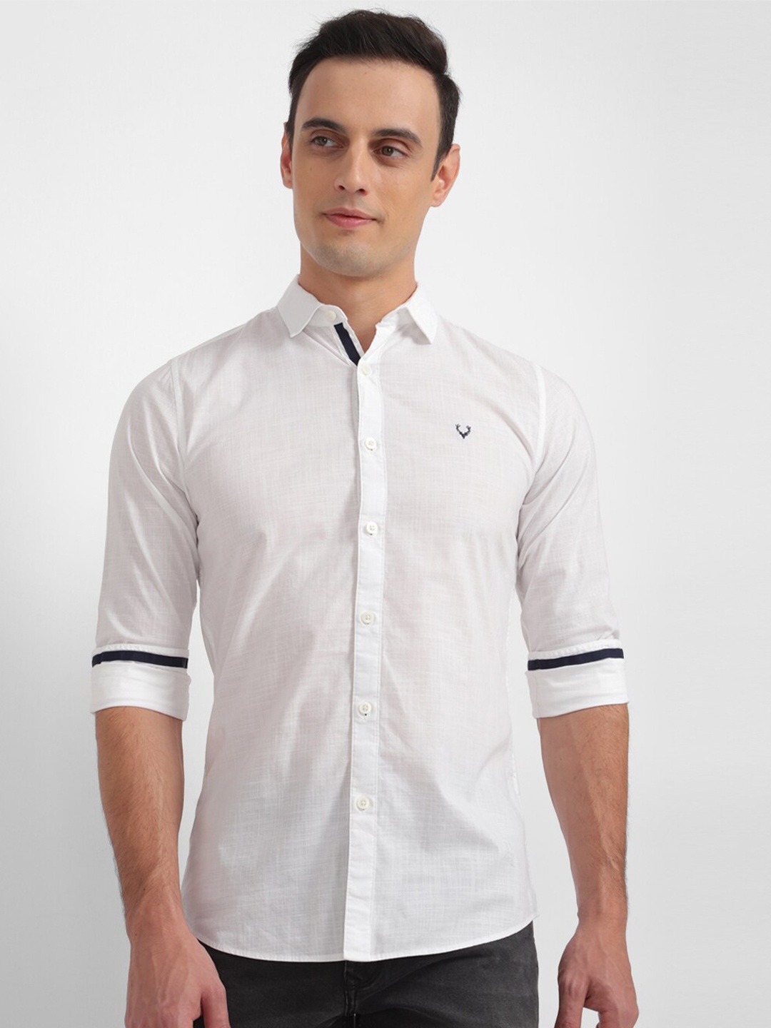 

Allen Solly Spread Collar Slim Fit Pure Cotton Shirt, White