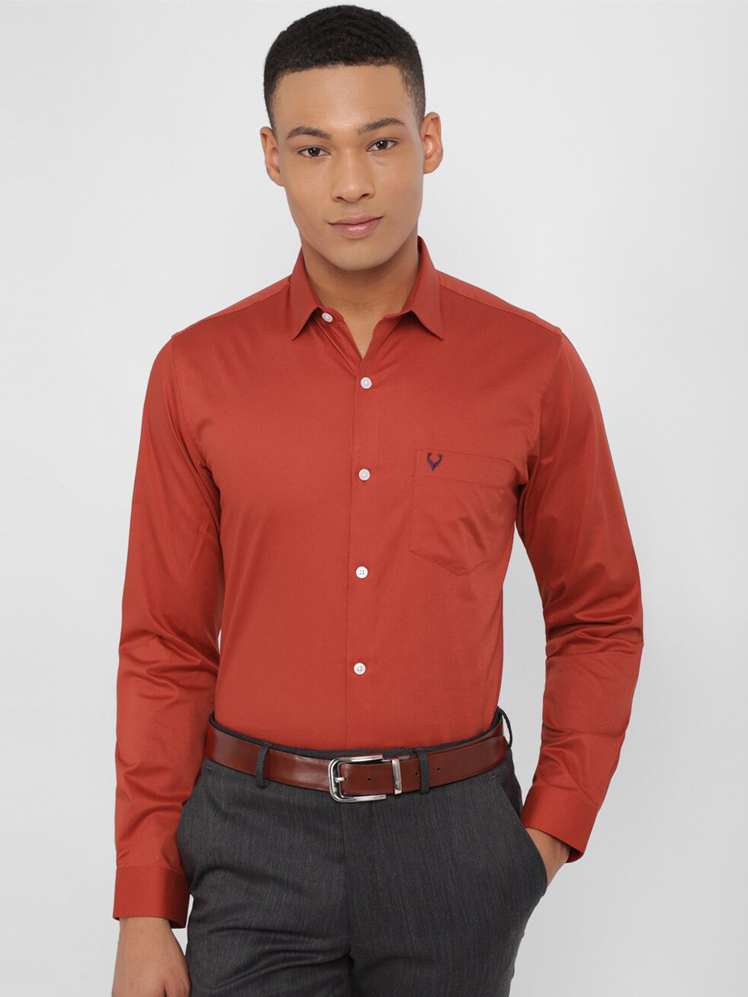 

Allen Solly Slim Fit Pure Cotton Formal Shirt, Red