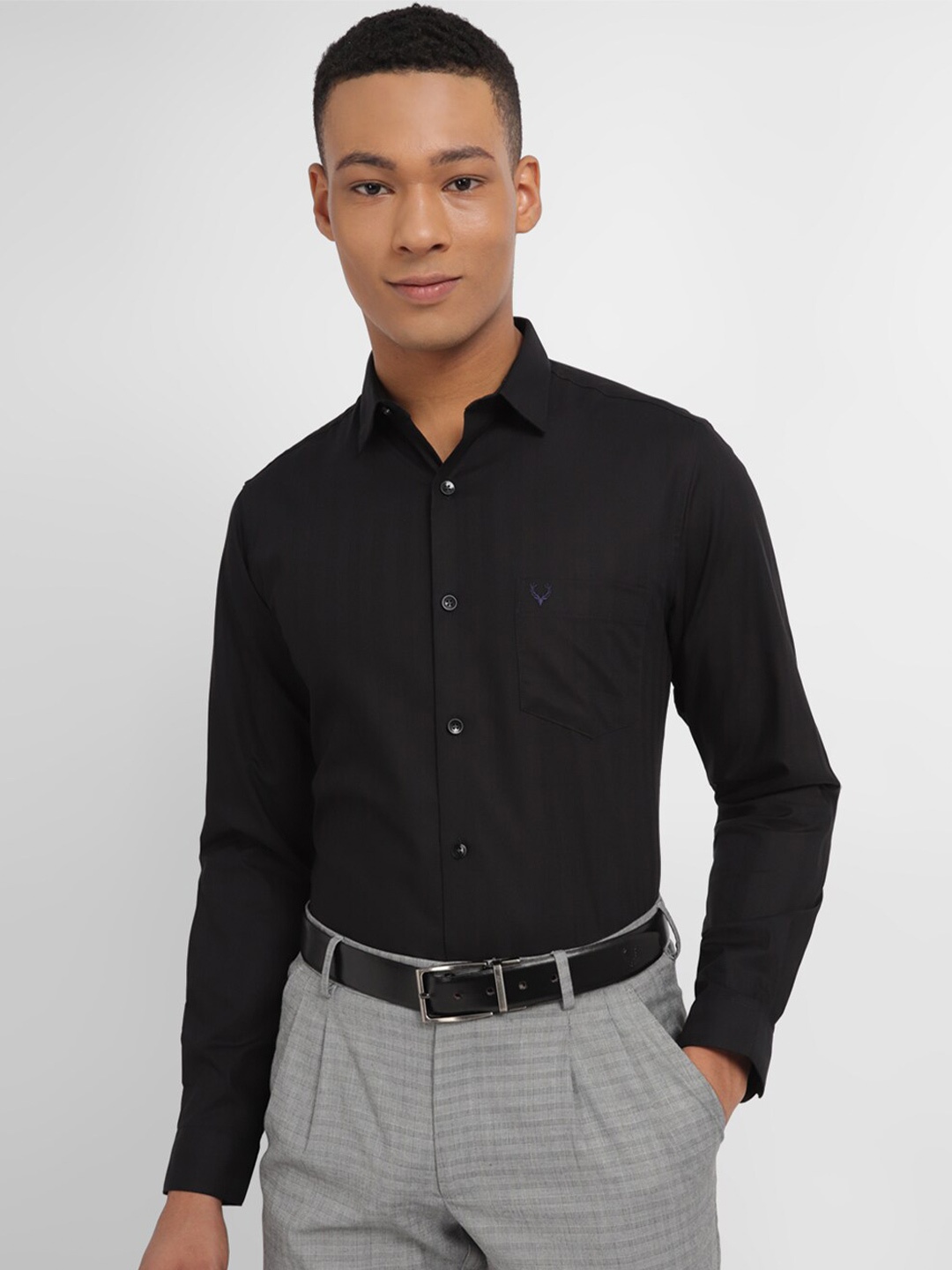 

Allen Solly Slim Fit Pure Cotton Formal Shirt, Black