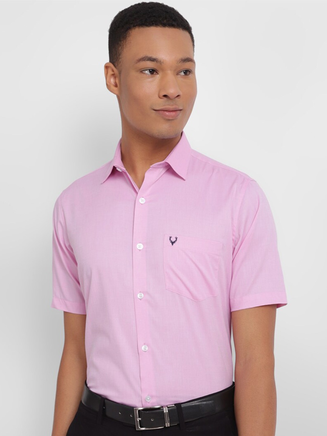 

Allen Solly Slim Fit Spread Collar Pure Cotton Formal Shirt, Pink