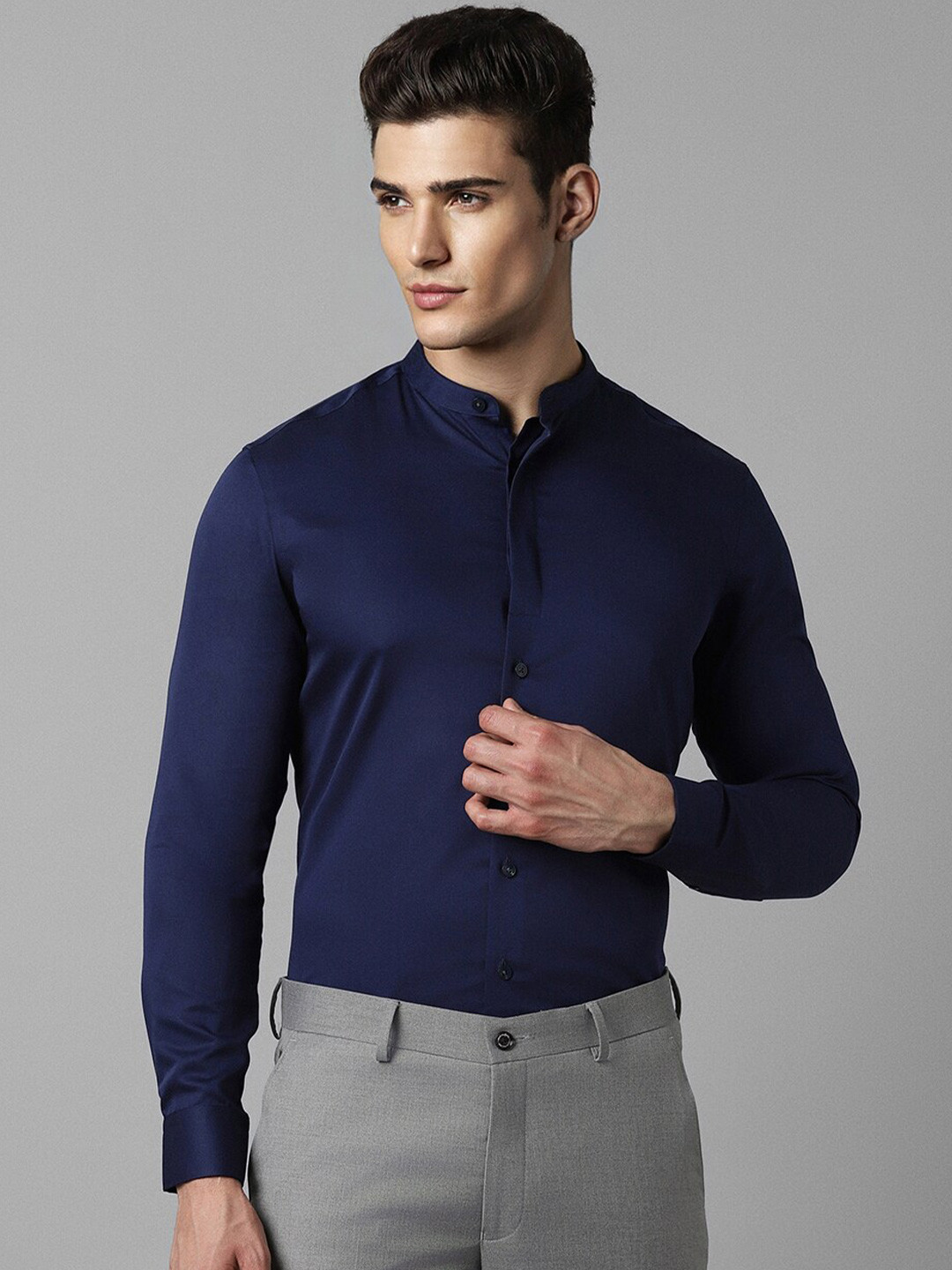 

Louis Philippe Slim Fit Formal Shirt, Navy blue