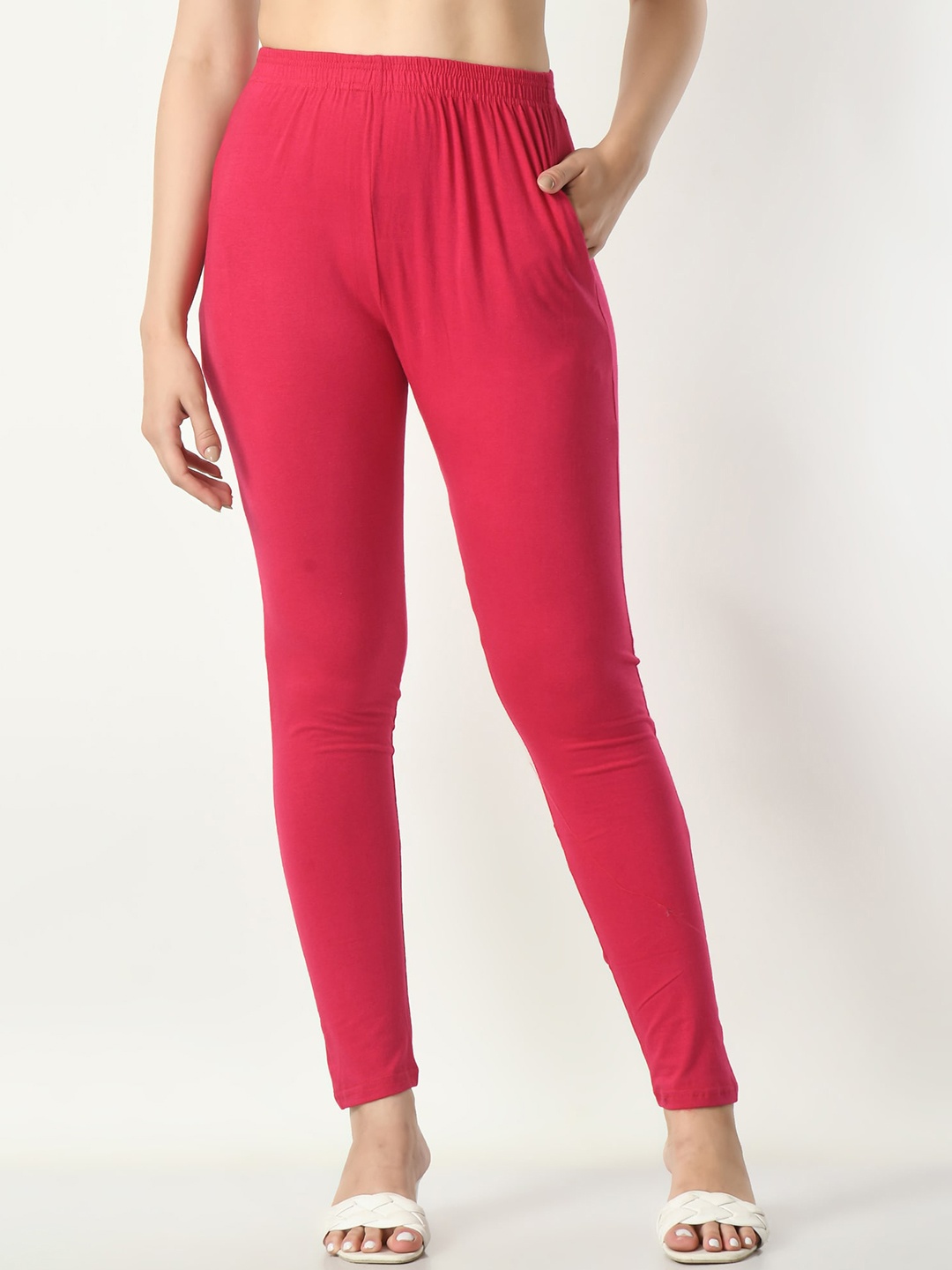 

BAESD Mid-Rise Ankle-Length Leggings, Magenta