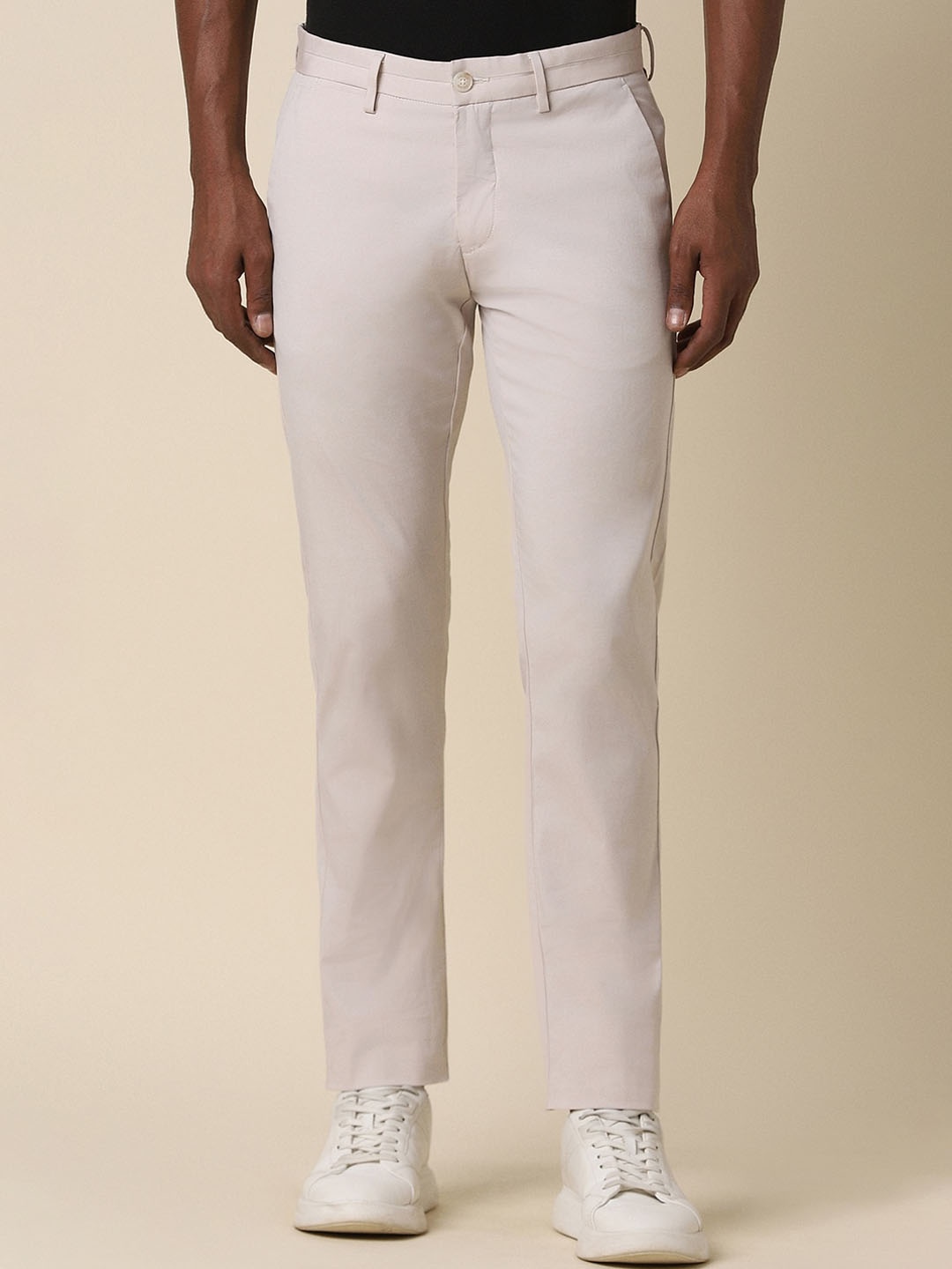 

Allen Solly Men Slim Fit Mid-Rise Casual Trousers, White