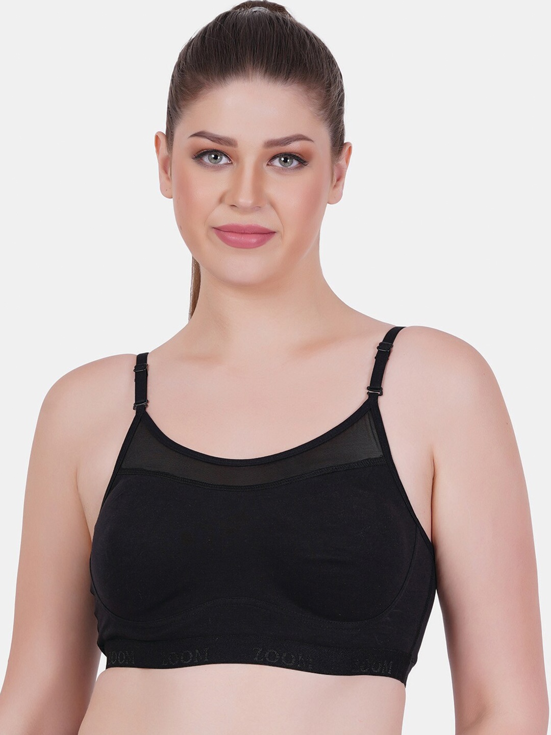 

Reveira Full Coverage Non Padded Dry Fit Workout Bra With All Day Comfort, Black