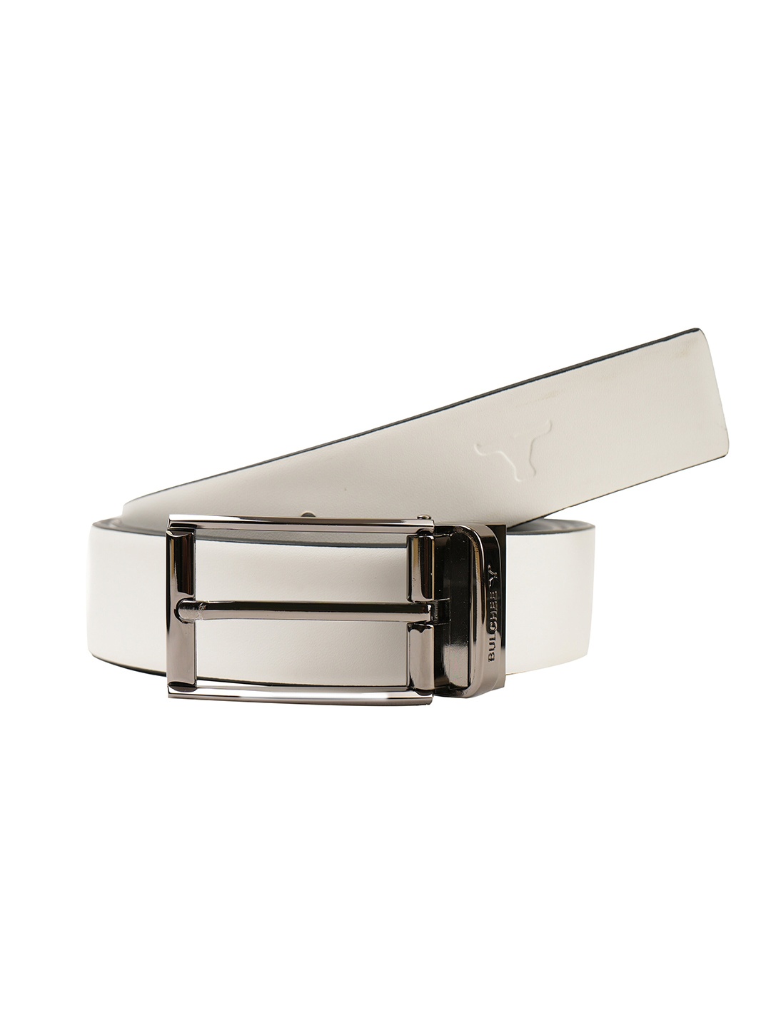 

BULCHEE Men Leather Reversible Belt, White