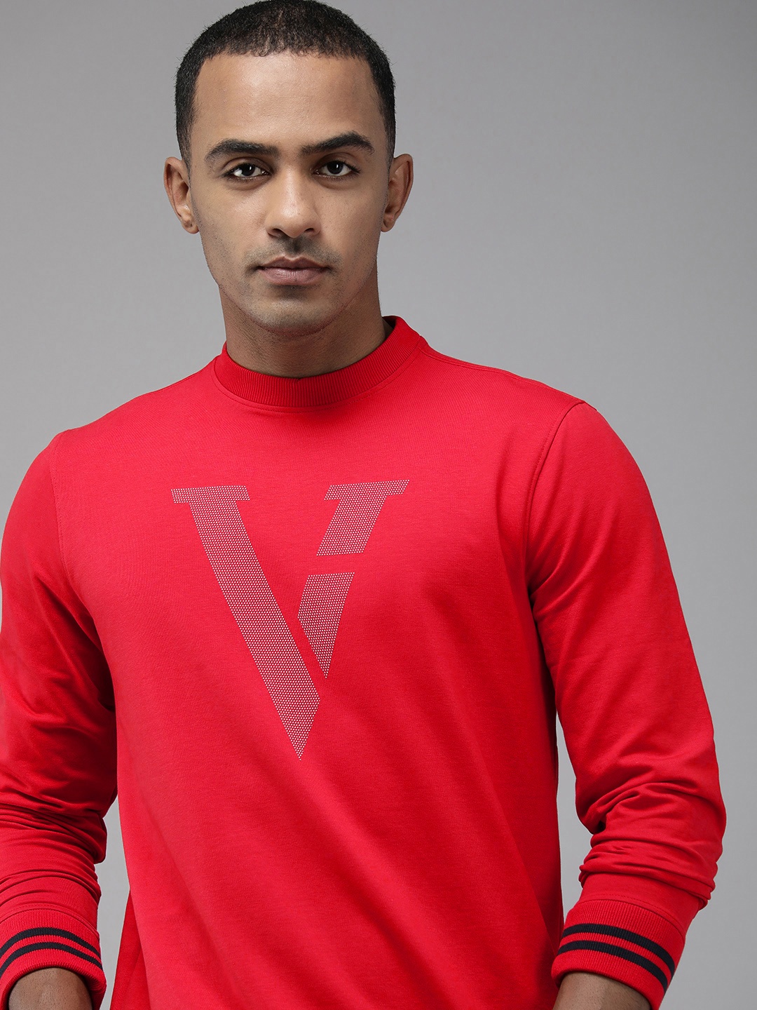 

Van Heusen Men Printed Sweatshirt, Red