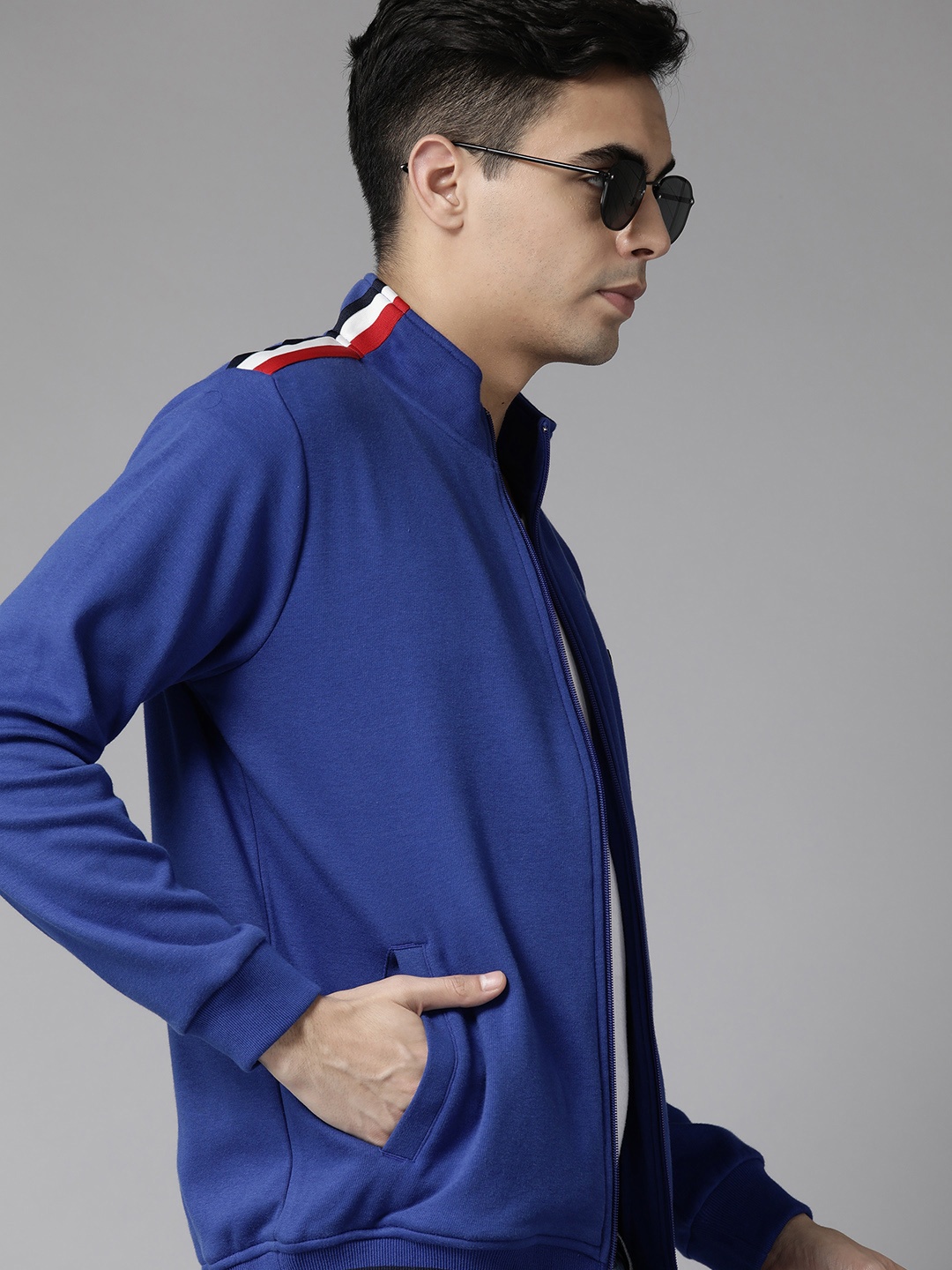 

Van Heusen Mock Collar Hooded Sweatshirt, Navy blue