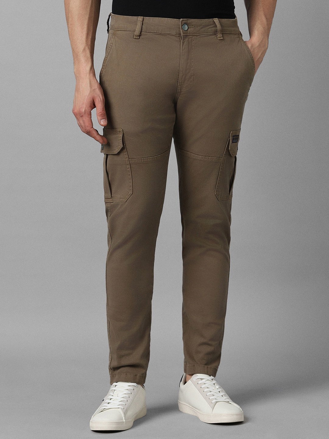 

Louis Philippe Jeans Men Slim Fit Cargos, Brown