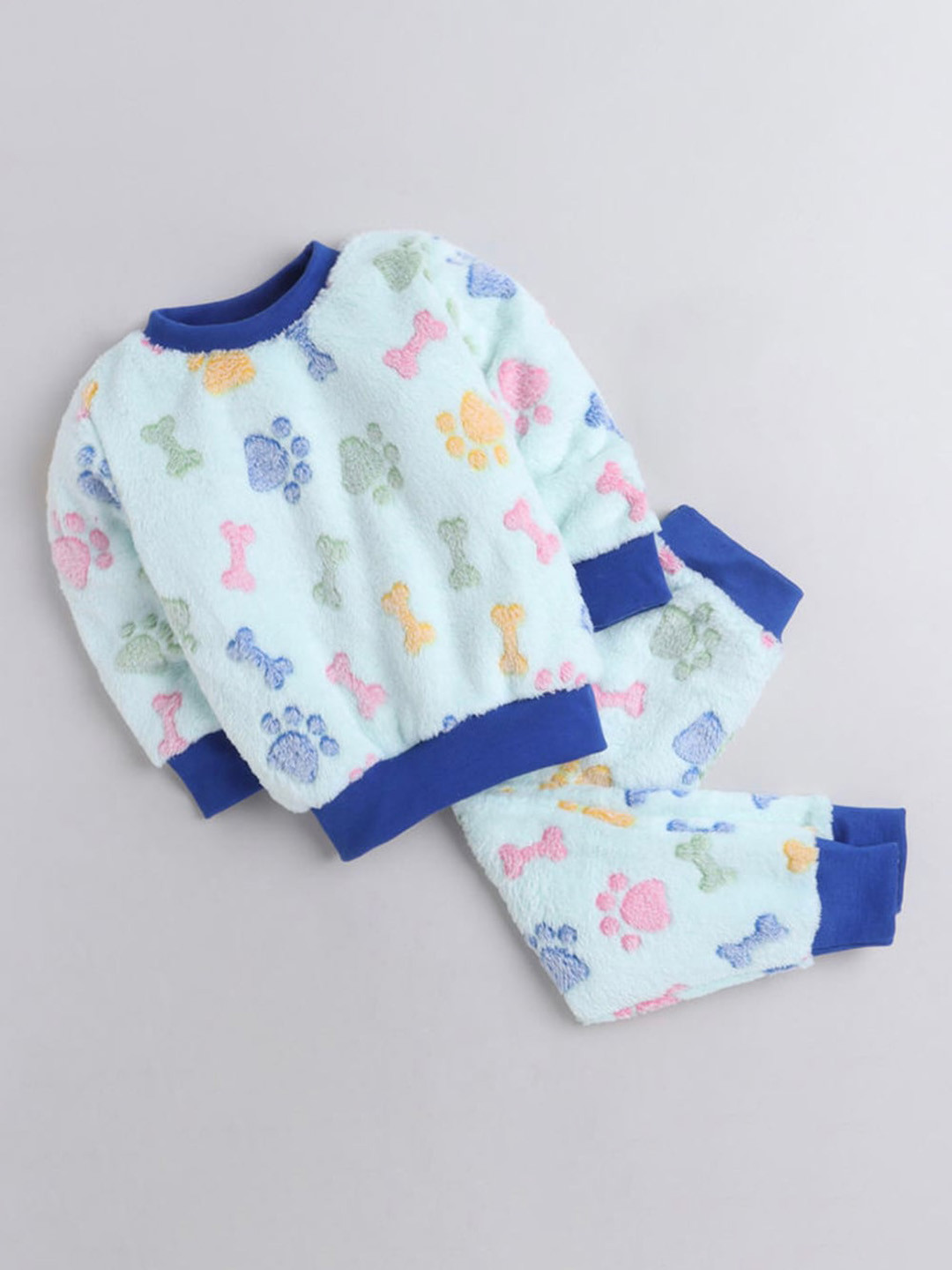 

M'andy Kids Bone Printed Tracksuit, Blue