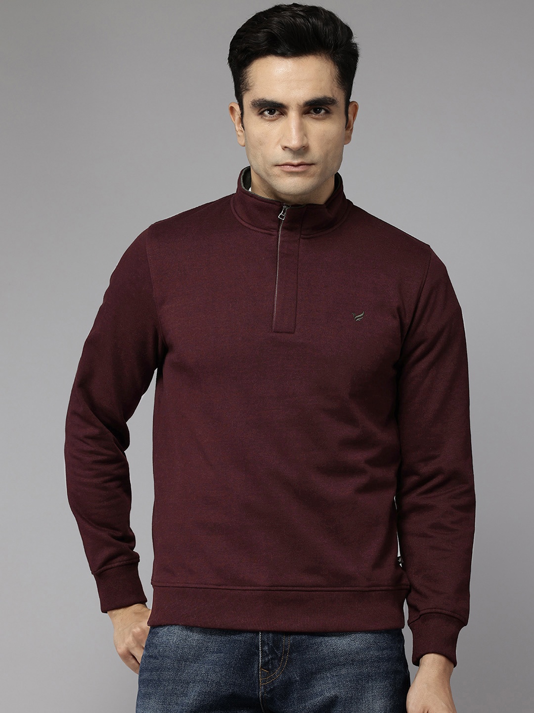 

Blackberrys Half Zipper Sweatshirt, Burgundy