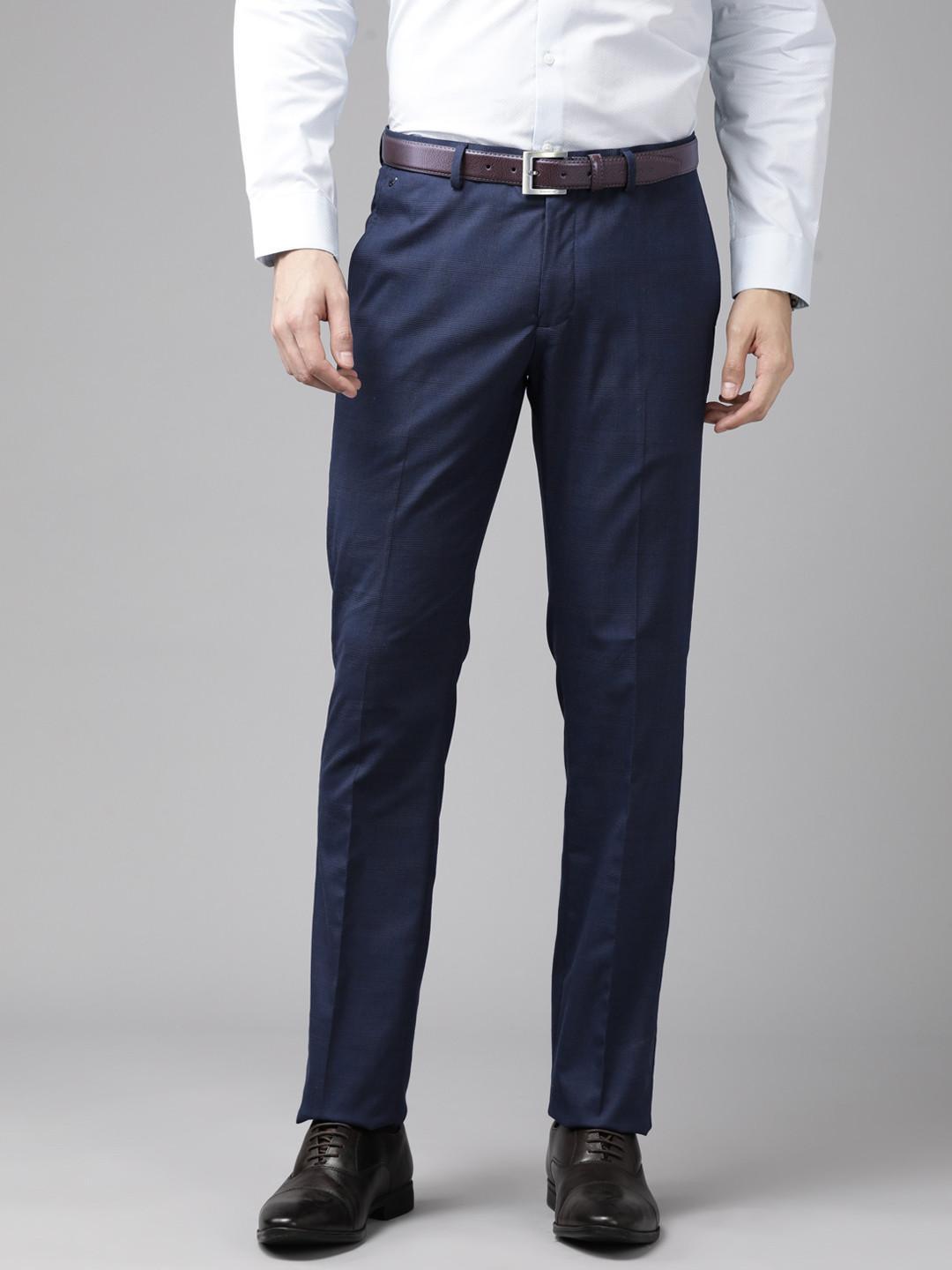 

Blackberrys Men Slim Fit Formal Trousers, Navy blue