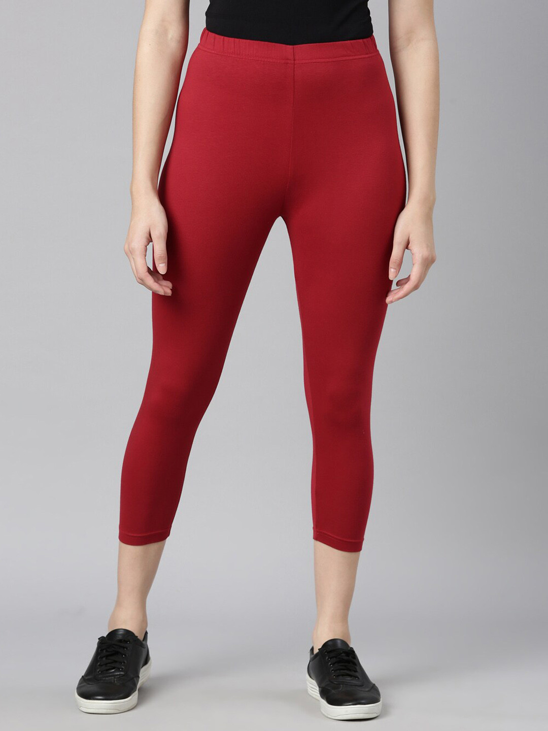 

DIXCY SCOTT Slimz Three-Fourth Length Leggings, Red