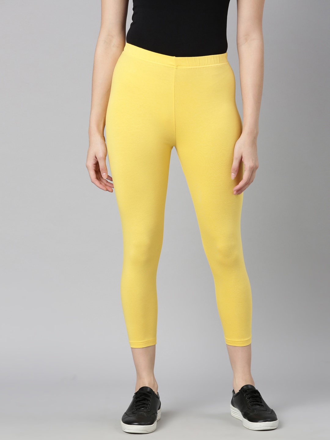 

DIXCY SCOTT Slimz Three-Fourth Length Leggings, Yellow