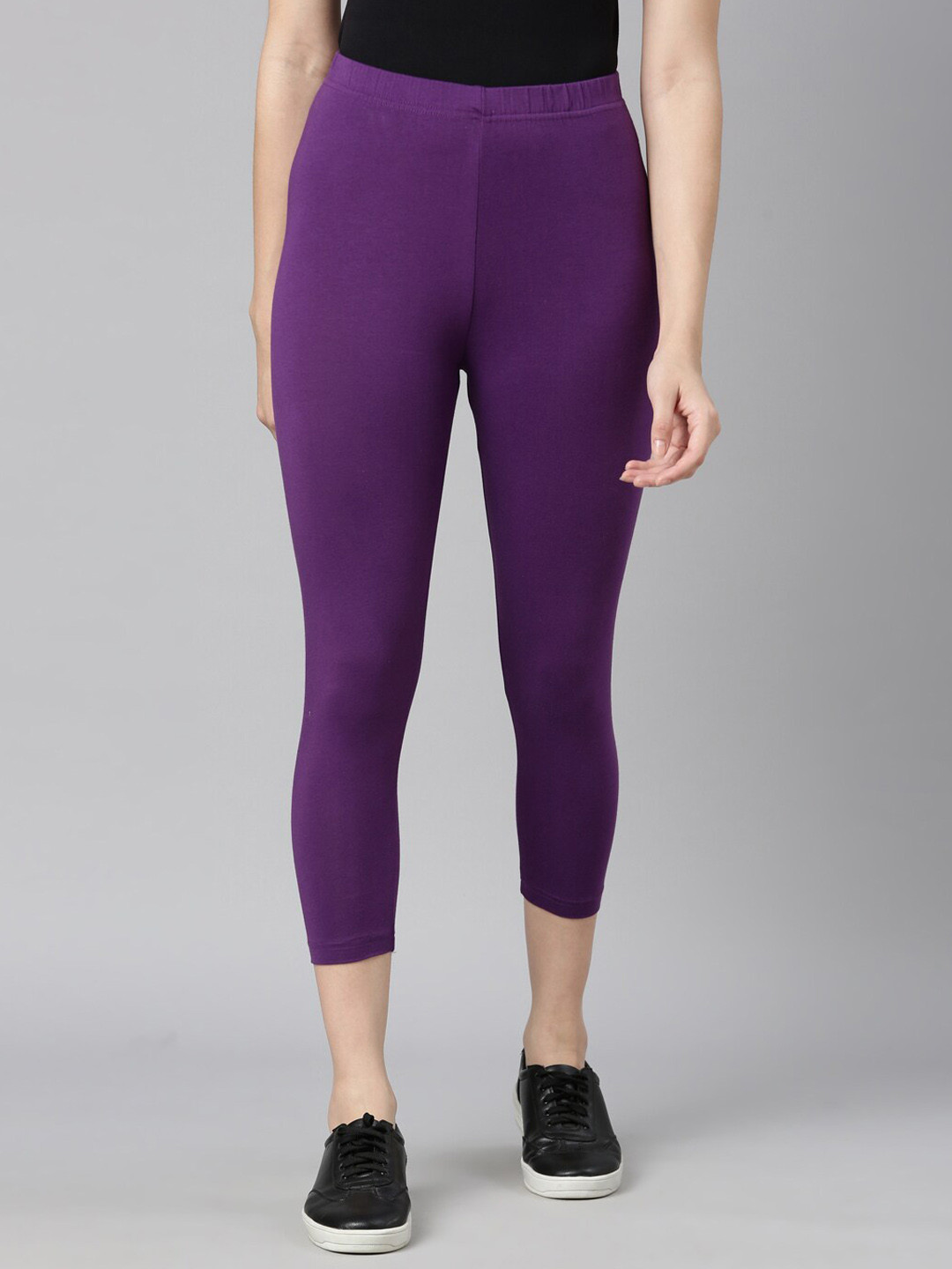 

DIXCY SCOTT Slimz Three-Fourth Length Leggings, Violet