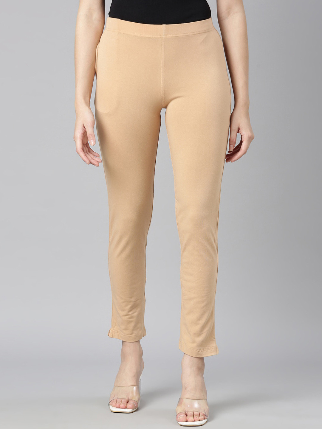 

DIXCY SCOTT Slimz Mid-Rise Ankle-Length Leggings, Beige