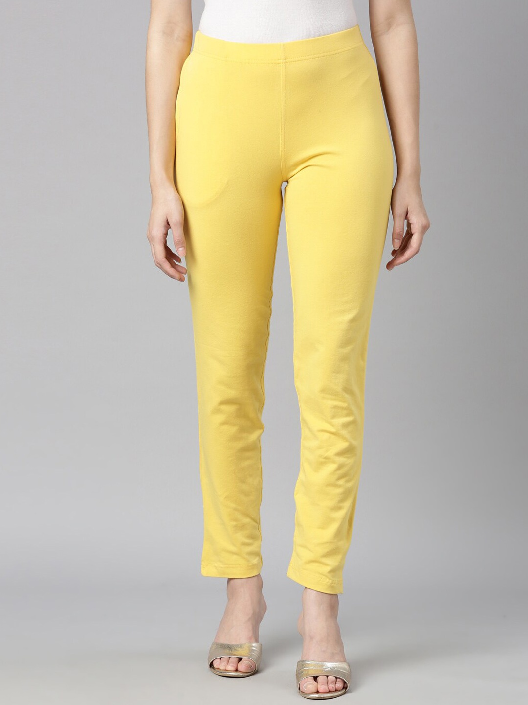 

DIXCY SCOTT Slimz Mid-Rise Ankle-Length Leggings, Yellow