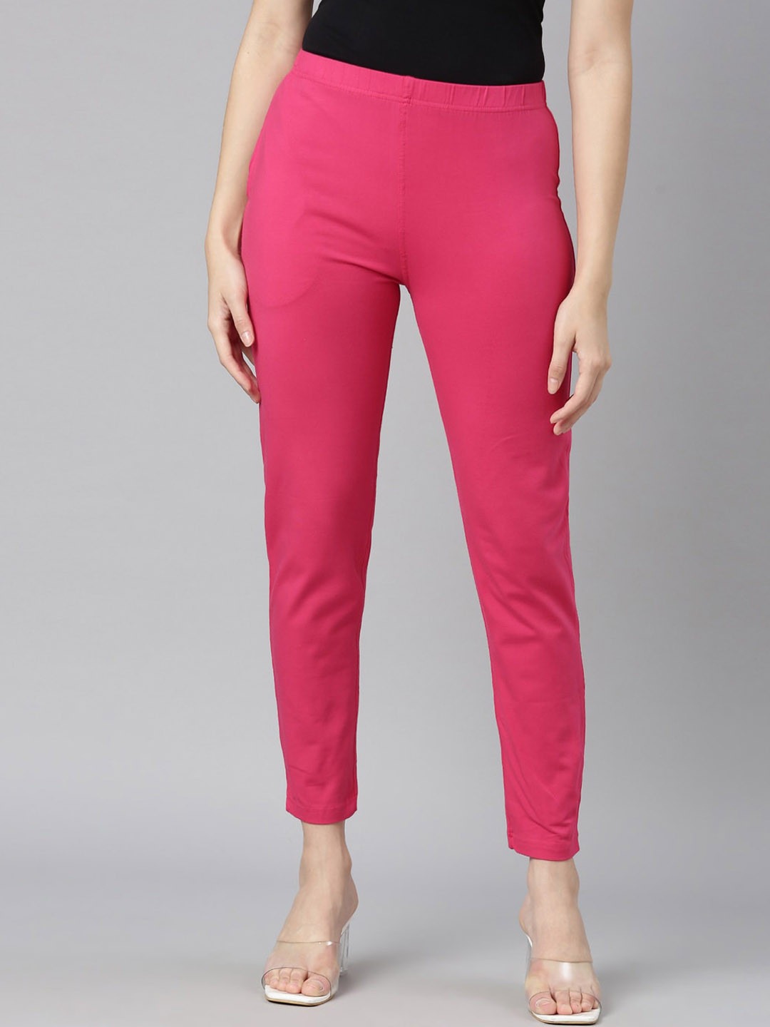 

DIXCY SCOTT Slimz Mid-Rise Ankle Length Leggings, Pink