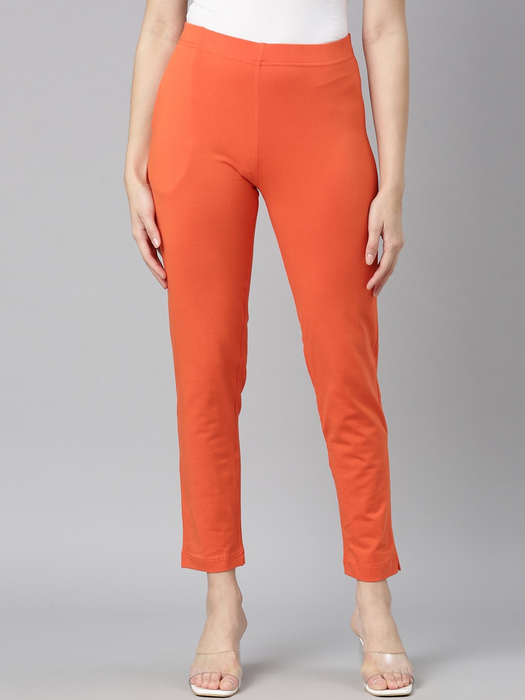 

DIXCY SCOTT Slimz Mid-Rise Ankle Length Leggings, Orange