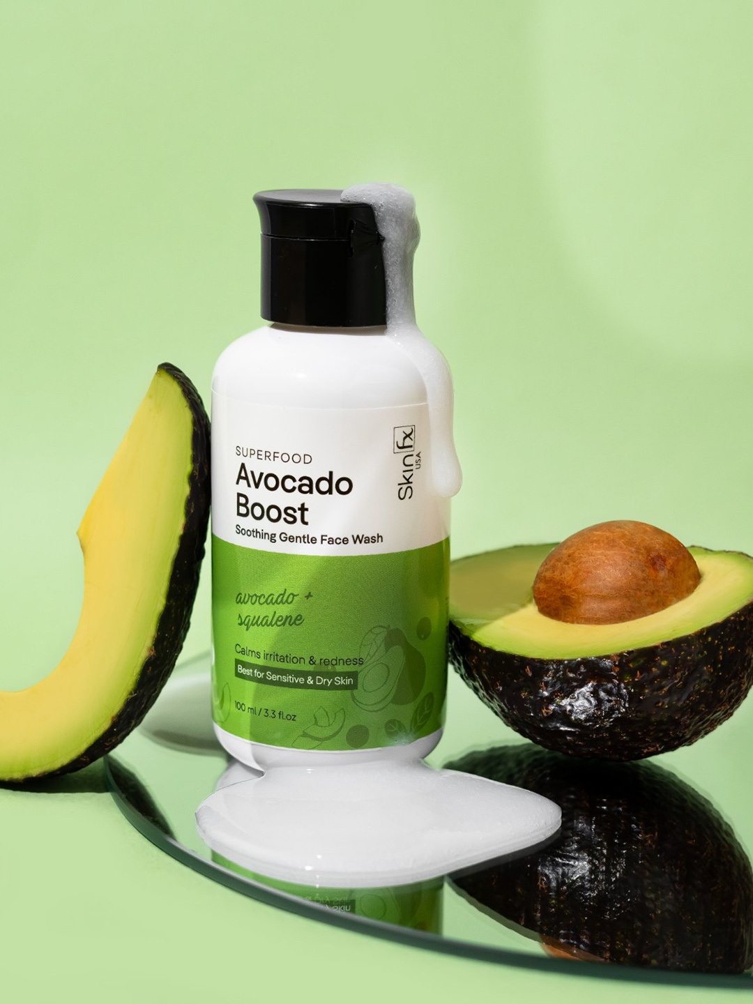 

Skin Fx Superfood Avocado Boost Soothing Gentle Face Wash with Squalene - 100ml, White