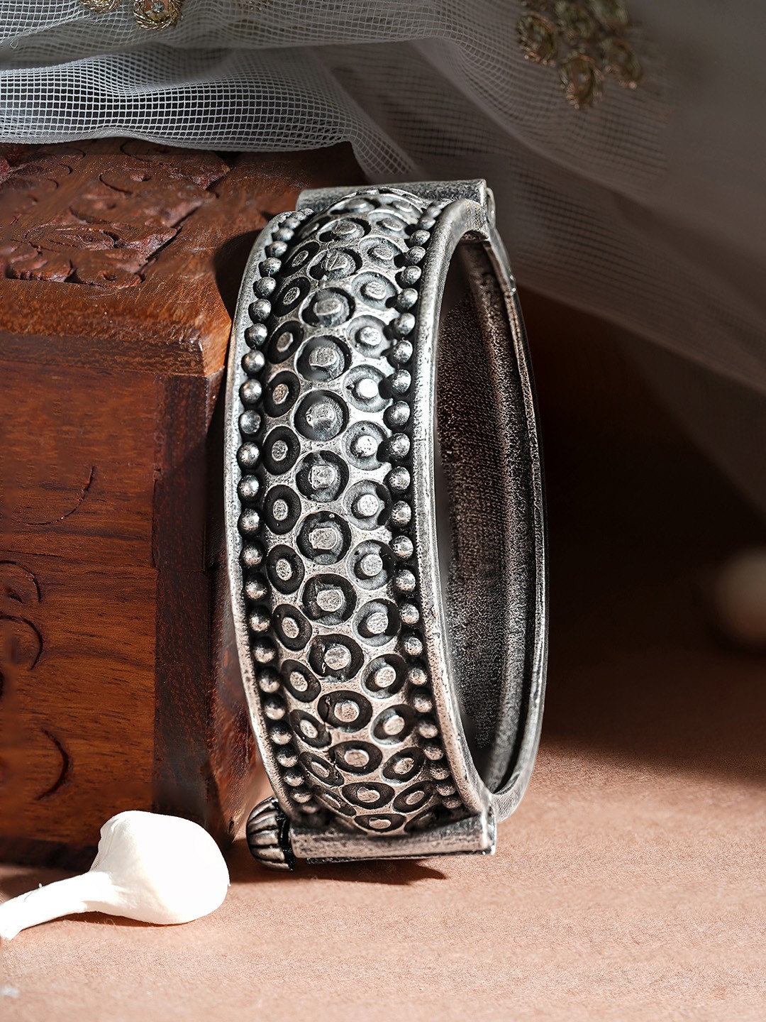 

Rubans Silver-Plated Bangle-Style Bracelet