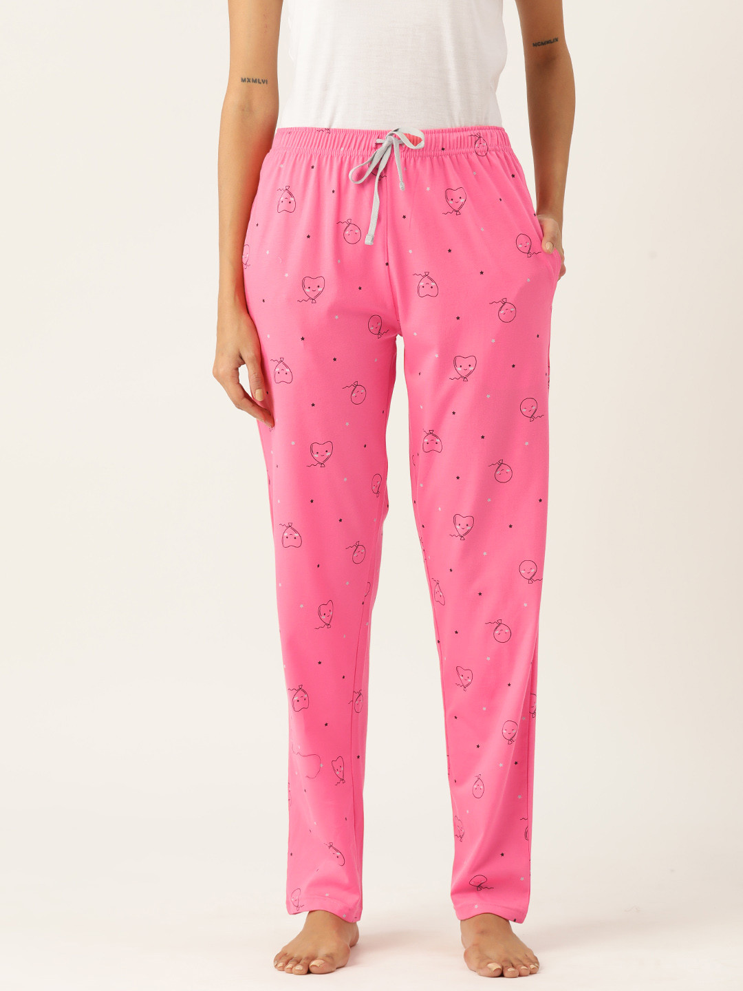 

Leading Lady Women Printed Cotton Lounge Pants, Pink