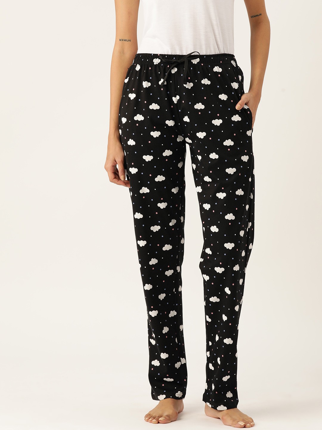 

Leading Lady Women Printed Lounge Pants, Black