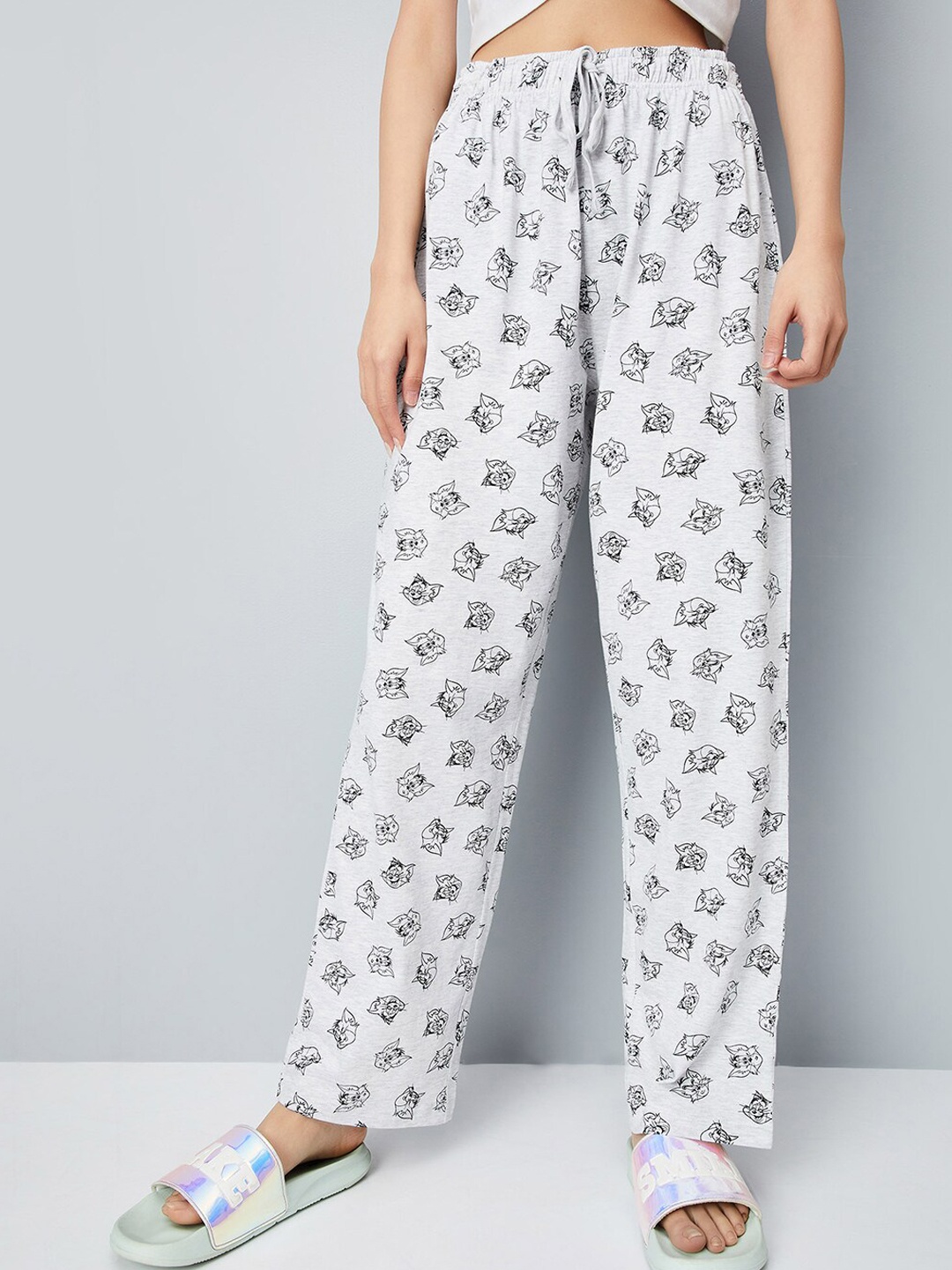 

max Women Tom Conversational Printed Lounge Pants, Grey