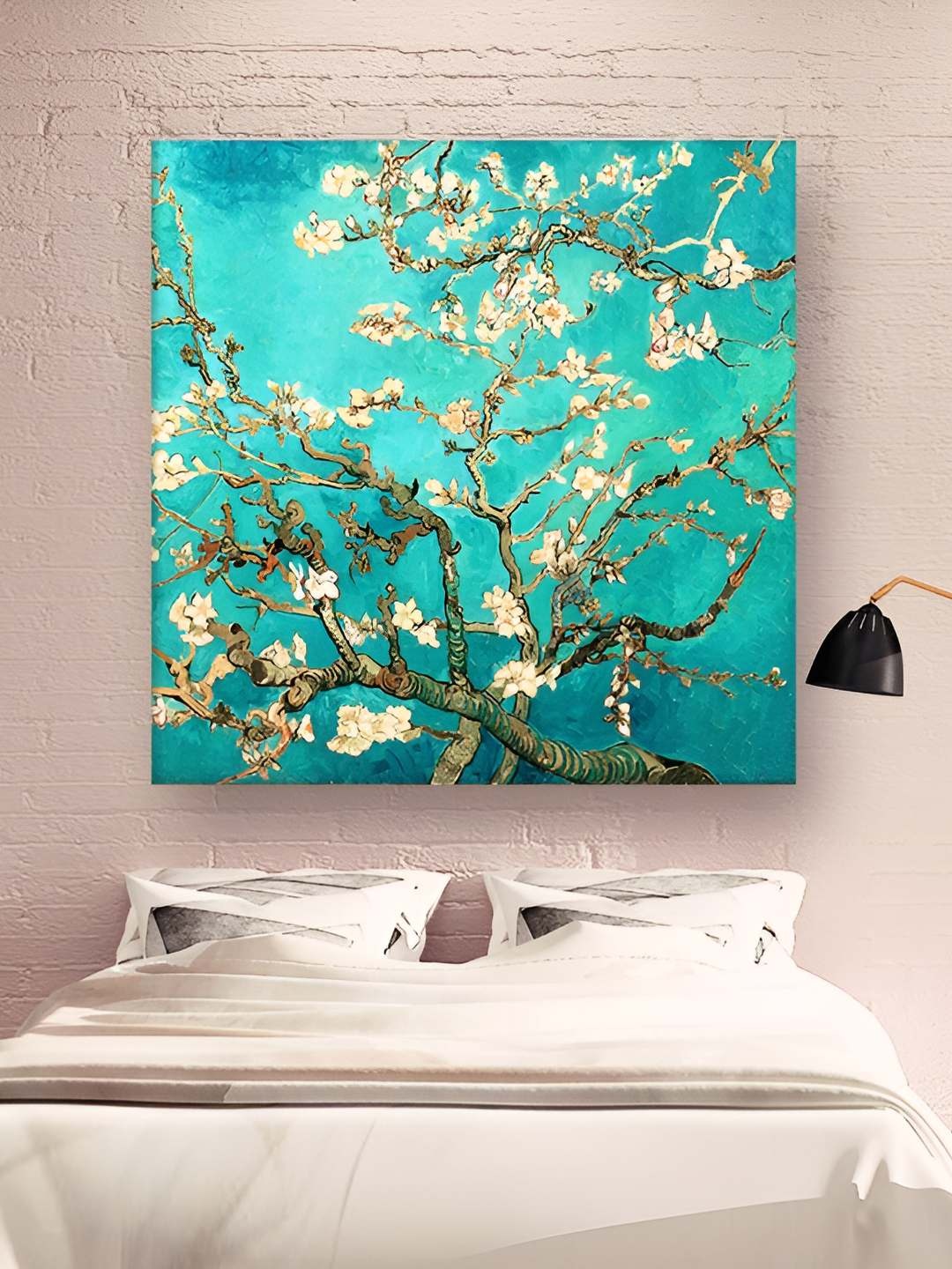 

Casperme Sea Green & Beige Floral Canvas Framed Painting Wall Art