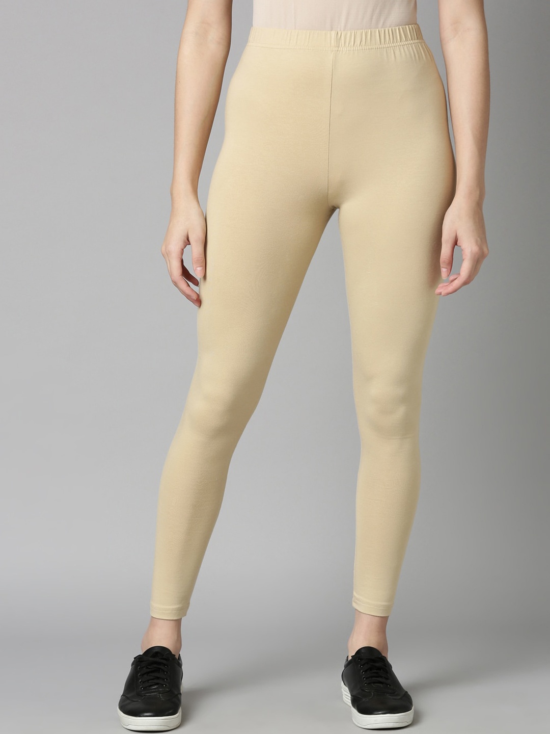 

DIXCY SCOTT Slimz Mid Rise Ankle Length Leggings, Beige