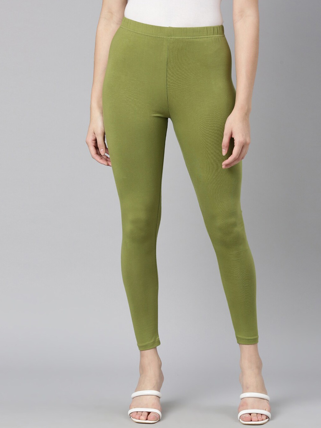 

DIXCY SCOTT Slimz Ankle Length Leggings, Olive