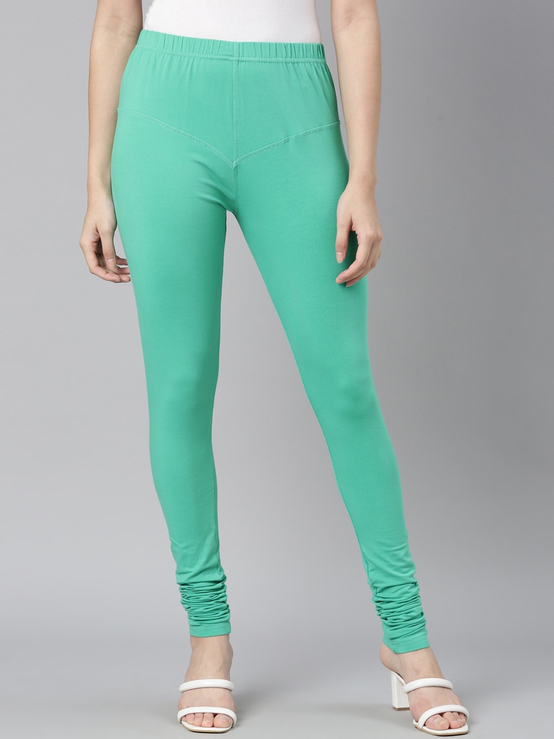

DIXCY SCOTT Slimz Mid-Rise Churidar Length Leggings, Green