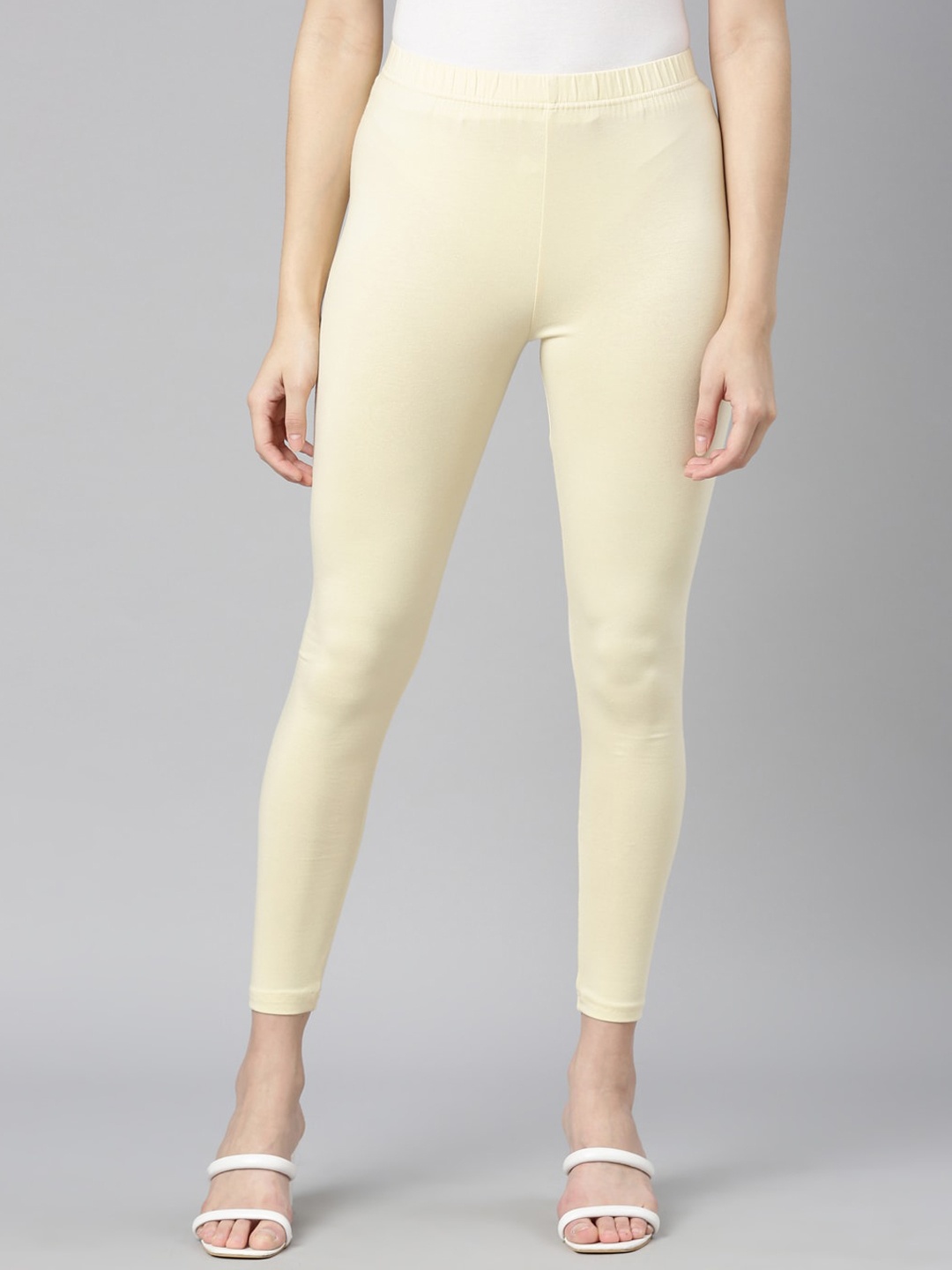 

DIXCY SCOTT Slimz Ankle Length Leggings, Cream