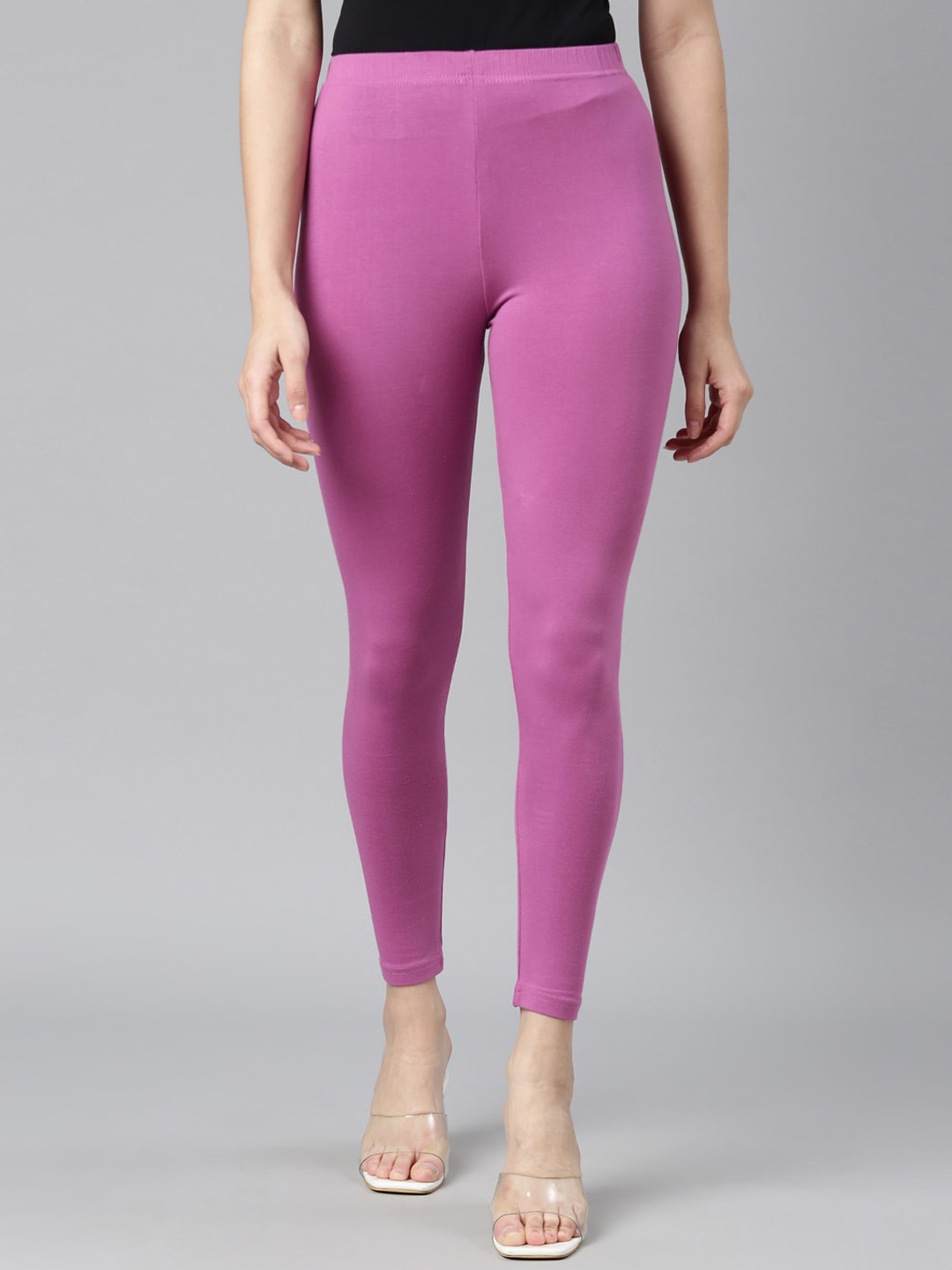 

DIXCY SCOTT Slimz Snug Fit Cotton Ankle-Length Leggings, Purple