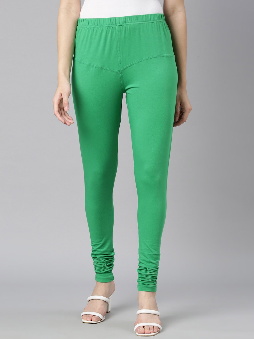 

DIXCY SCOTT Slimz Mid-Rise Churidar Length Leggings, Green