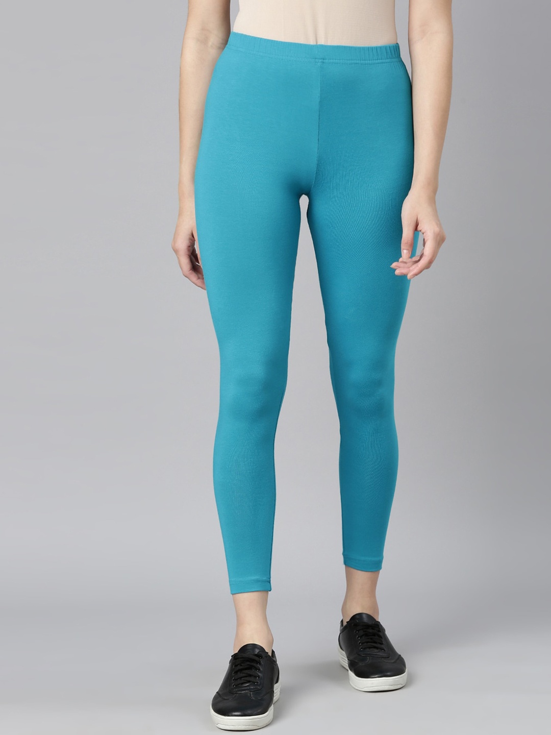 

DIXCY SCOTT Slimz Mid-Rise Ankle Length Leggings, Blue