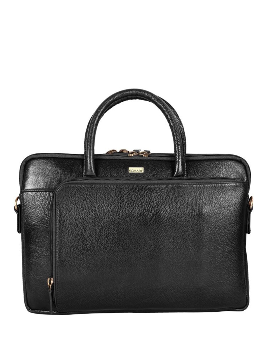 

SCHARF Unisex Leather Laptop Bag Up to 15 inch, Black