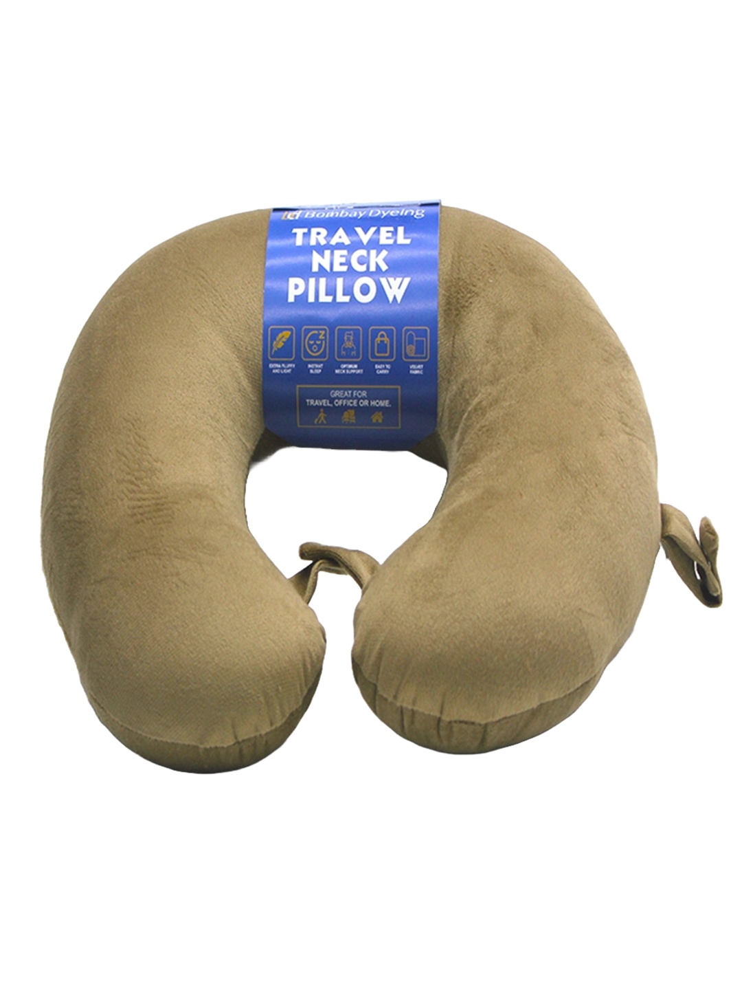

BOMBAY DYEING Coffee Brown Lightweight Travel Neck Pillow