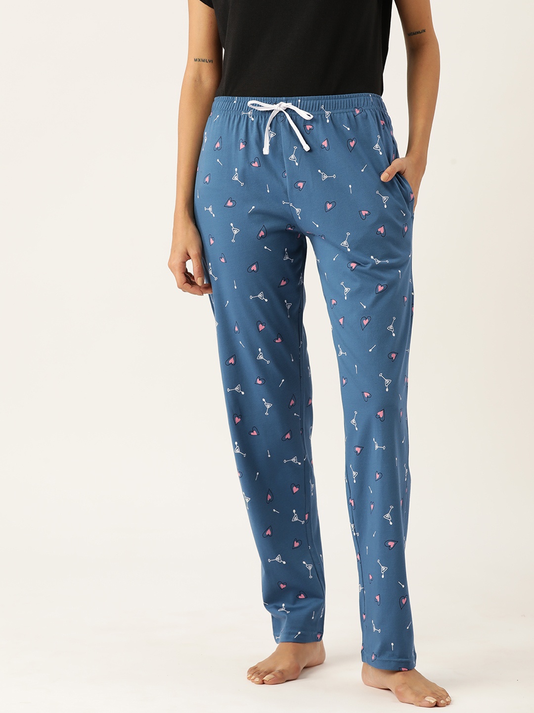 

Leading Lady Women Printed Lounge Pants, Blue