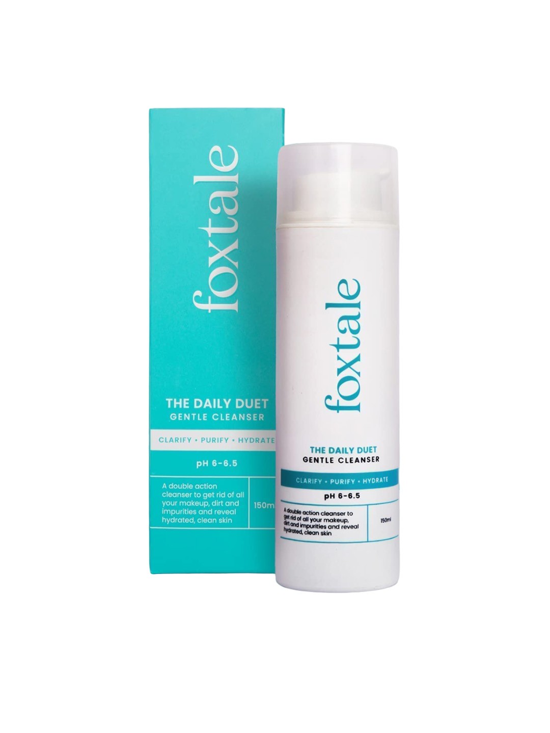 

FoxTale The Daily Duet Gentle Cleanser Hydrating 2-in-1 Face Wash - 150ml, White