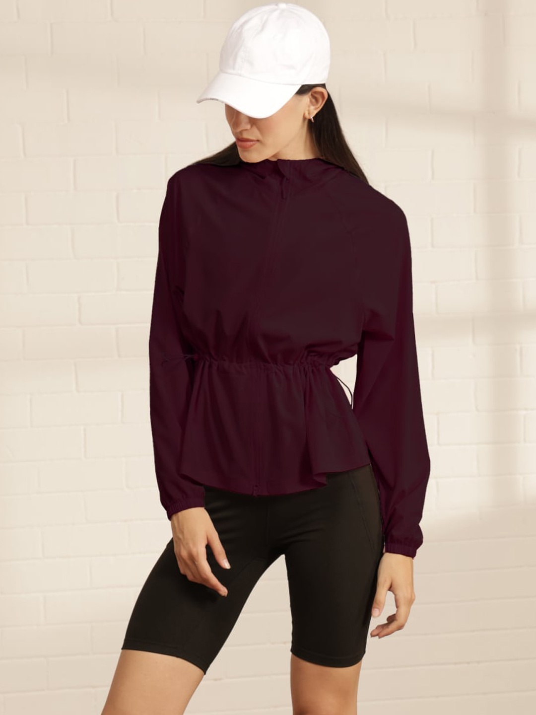

Blissclub Hooded Lightweight Relaxed Fit Packable Jacket, Purple