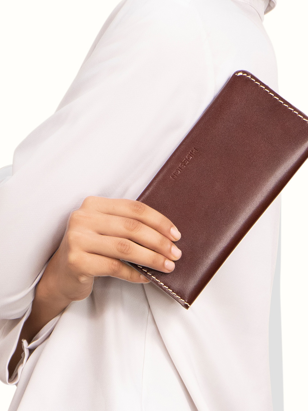 

Hidesign Envelope Leather Wallet, Brown