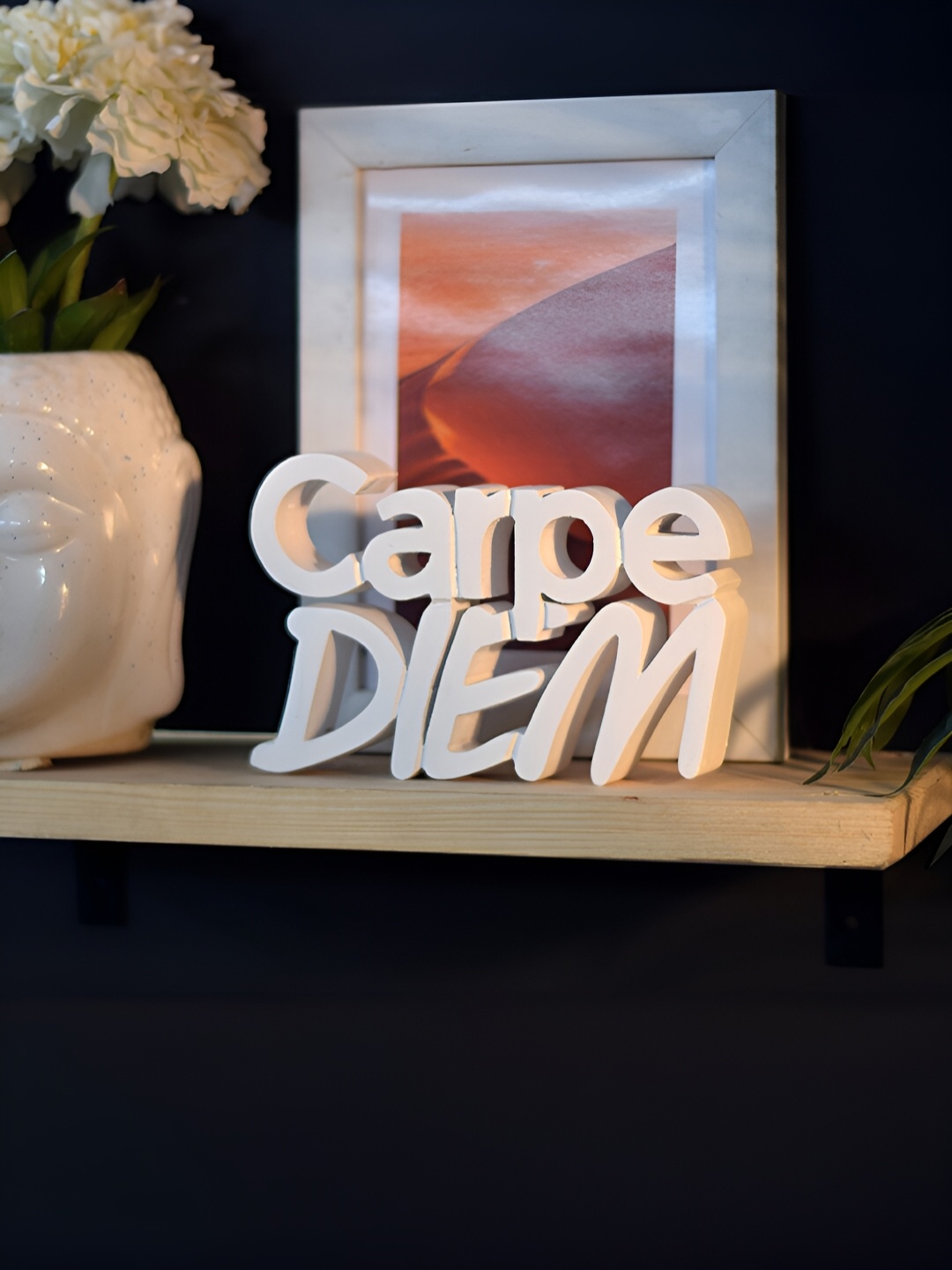 

Nukkad Tales White Carpe Diem Curio Showpiece