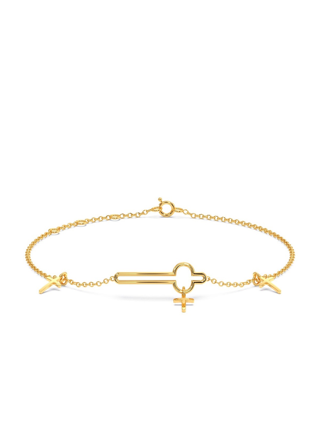 

CANDERE A KALYAN JEWELLERS COMPANY 18KT BIS Hallmark Gold Bracelet-1.41gm