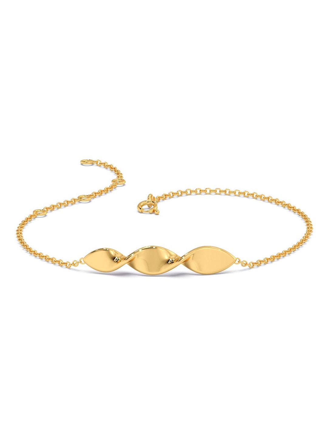 

CANDERE A KALYAN JEWELLERS COMPANY 18KT BIS Hallmark Gold Bracelet-1.72gm